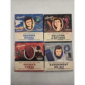 Lot of 4 Dr. Squatch Stranger Things Soaps- New